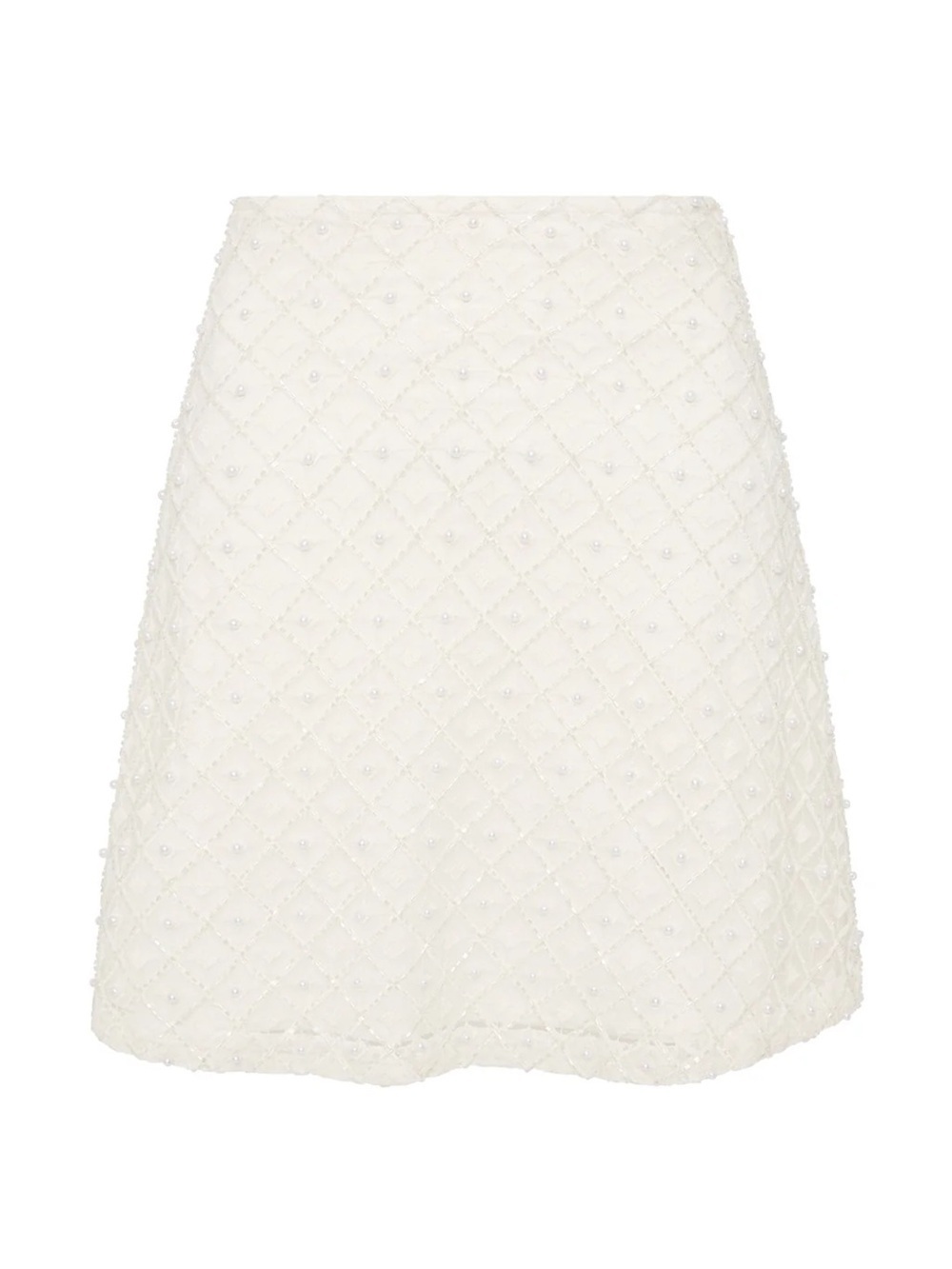 NWT AJE. Freya White Diamond Pearl Mini Skirt